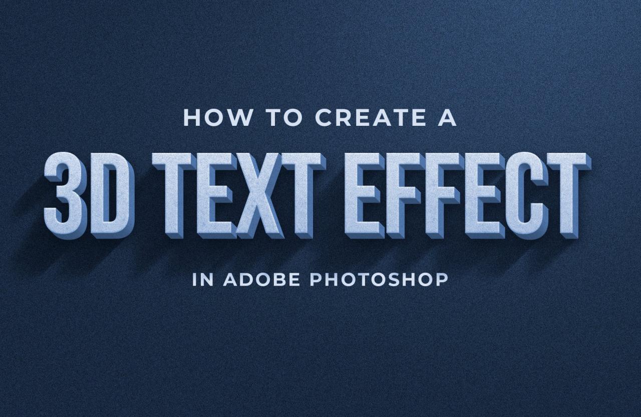 3D Text Effect in Photoshop