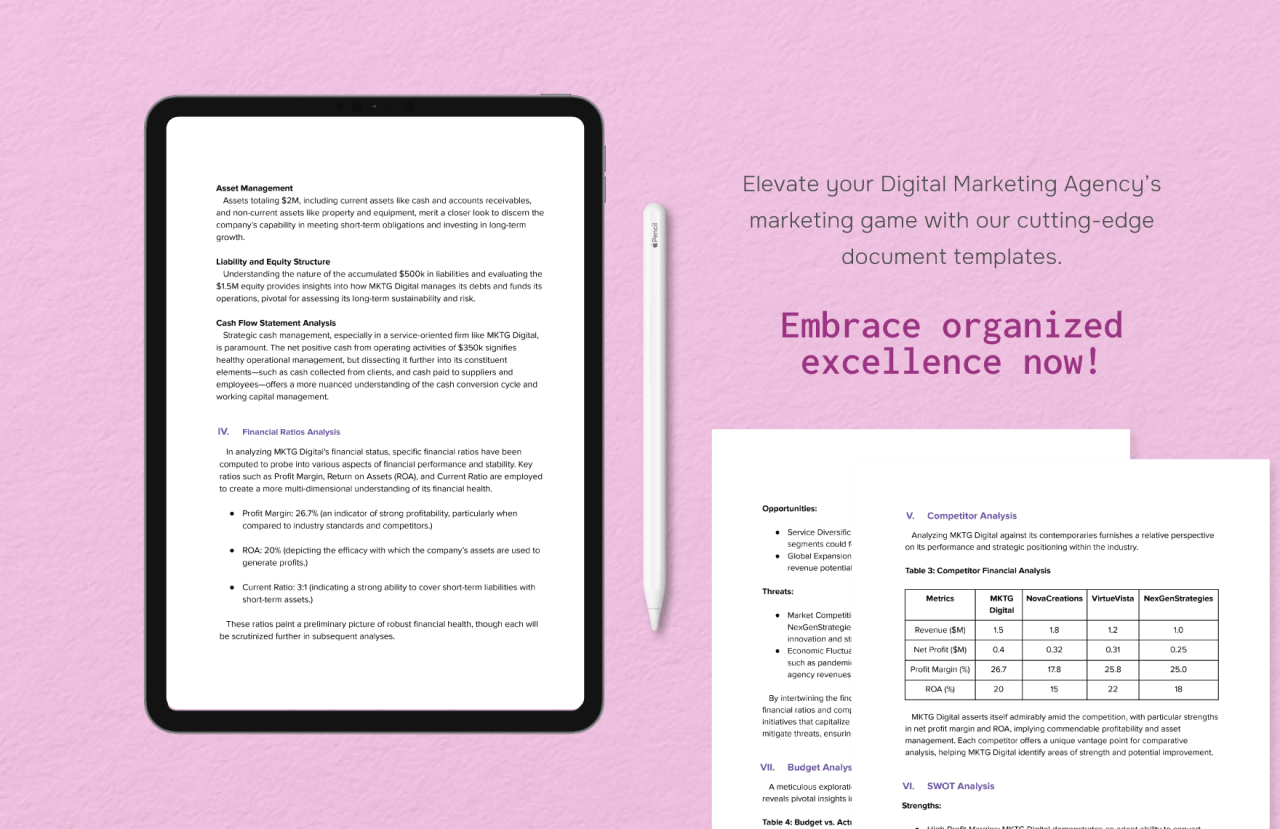 Digital Marketing Agency Annual Financial Report Template in Google ... Leveraging Financial Reports to Evaluate Marketing Campaigns